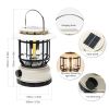 Wanjo Solar Camping Lantern for Outdoor, Vintage Decorative Retro Horse Lamp with Multifunctional Whistle, Eco-Friendly Garden Light,Rechargeable Camp