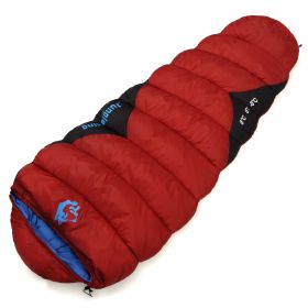 Outdoor  Fishing Autumn And Winter Camping Cotton Sleeping Bags (Option: 1500g Red-230x80x50cm)