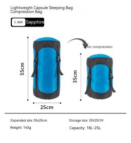 Down Compression Outdoor Storage Bag (Option: Sapphire Blue L Code)