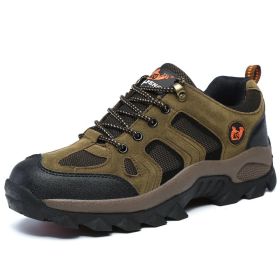 Waterproof Mens Hiking Sneakers Mountain Climbing Shoes Men Outdoor Trekking Sport Shoes Men Non-Slip Hunting Trekking Boots (Color: Dark Grey, size: 41.0)