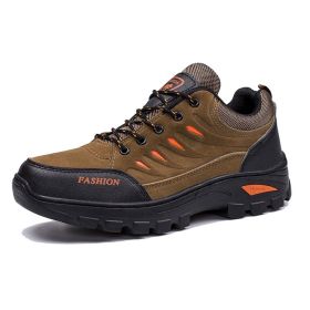 Outdoor Trekking Shoes Men Hiking Shoes Waterproof Non Slip Climbing Camping Trekking Men Sneakers (Color: see chart, size: 45.0)