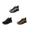 Outdoor Low Tops Casual Sneakers Men Leather Surface Comfortable Non-slip Wear-resistant Slip-on Hiking Shoes Light Breathable