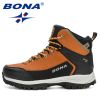 BONA 2022 New Arrival Nubuck High Top Hiking Shoes Men Durable Anti-Slip Outdoor Trekking Shoes Man Plush Warm Snow Winter Boots