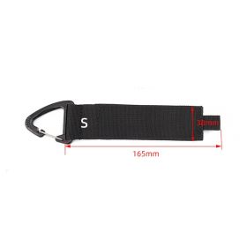 Outdoor Travel Gravity Strap Climbing Button Carabiner Storage Strap Garage Hook (Option: Ordinary S 38 Ã— 165MM-Black)